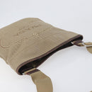 PRADA Jacquard Shoulder Bag Canvas Silver Beige Auth fm5453-6