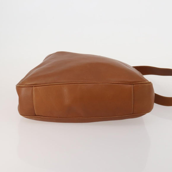 GUCCI Bamboo Shoulder Bag Leather 2way Brown Gold 001 1577 2615 Auth fm5455