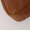 GUCCI Bamboo Shoulder Bag Leather 2way Brown Gold 001 1577 2615 Auth fm5455-15