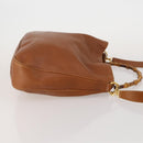 GUCCI Bamboo Shoulder Bag Leather 2way Brown Gold 001 1577 2615 Auth fm5455-4