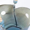 HERMES Manjoire Shoulder Bag Leather Light Blue Silver Auth fm5461A-20