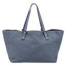 Bottega Veneta INTRECCIATO Tote Bag Leather Blue Auth fm5463-2