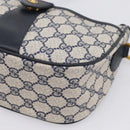 GUCCI GG Supreme Sherry Line Shoulder Bag PVC Navy Gold 001 754 6177 Auth fm5467-10