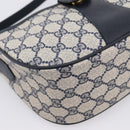 GUCCI GG Supreme Sherry Line Shoulder Bag PVC Navy Gold 001 754 6177 Auth fm5467-11