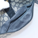 GUCCI GG Supreme Sherry Line Shoulder Bag PVC Navy Gold 001 754 6177 Auth fm5467-22