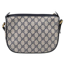 GUCCI GG Supreme Sherry Line Shoulder Bag PVC Navy Gold 001 754 6177 Auth fm5467-3