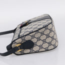 GUCCI GG Supreme Sherry Line Shoulder Bag PVC Navy Gold 001 754 6177 Auth fm5467-4