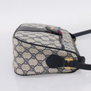 GUCCI GG Supreme Sherry Line Shoulder Bag PVC Navy Gold 001 754 6177 Auth fm5467-5