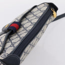 GUCCI GG Supreme Sherry Line Shoulder Bag PVC Navy Gold 001 754 6177 Auth fm5467-6