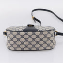 GUCCI GG Supreme Sherry Line Shoulder Bag PVC Navy Gold 001 754 6177 Auth fm5467-9