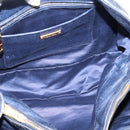 Miu Miu Tote Bag Leather 2way Navy Gold Auth fm5470V-11