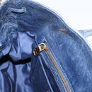 Miu Miu Tote Bag Leather 2way Navy Gold Auth fm5470V-22