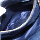 Miu Miu Tote Bag Leather 2way Navy Gold Auth fm5470V-28