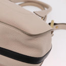 Chloe Hailey Hand Bag Leather 2way Beige Gold 02165665 Auth fm5471A-14