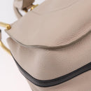Chloe Hailey Hand Bag Leather 2way Beige Gold 02165665 Auth fm5471A-15