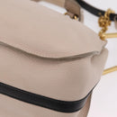 Chloe Hailey Hand Bag Leather 2way Beige Gold 02165665 Auth fm5471A-16