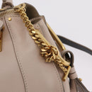 Chloe Hailey Hand Bag Leather 2way Beige Gold 02165665 Auth fm5471A-17