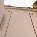 Chloe Hailey Hand Bag Leather 2way Beige Gold 02165665 Auth fm5471A-19