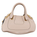 Chloe Hailey Hand Bag Leather 2way Beige Gold 02165665 Auth fm5471A-2