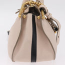 Chloe Hailey Hand Bag Leather 2way Beige Gold 02165665 Auth fm5471A-5