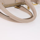 Chloe Hailey Hand Bag Leather 2way Beige Gold 02165665 Auth fm5471A-7