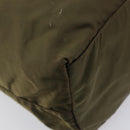 PRADA Boston Bag Nylon Green Silver Auth fm5474-13