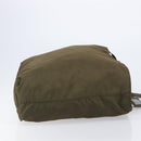 PRADA Boston Bag Nylon Green Silver Auth fm5474-4