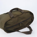 PRADA Boston Bag Nylon Green Silver Auth fm5474-6