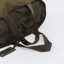 PRADA Boston Bag Nylon Green Silver Auth fm5474-7