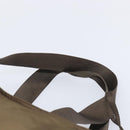 PRADA Boston Bag Nylon Green Silver Auth fm5474-8