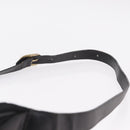 GUCCI GG Canvas Web Sherry Line Shoulder Bag Black Gold 10 2 3840 Auth fm5475-9