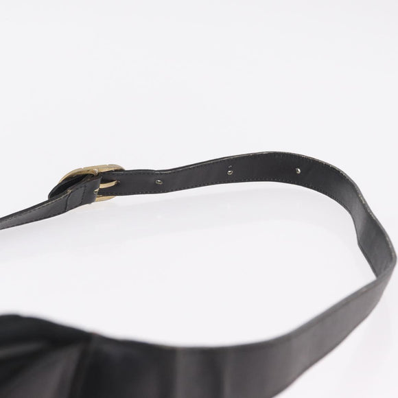 GUCCI GG Canvas Web Sherry Line Shoulder Bag Black Gold 10 2 3840 Auth fm5475