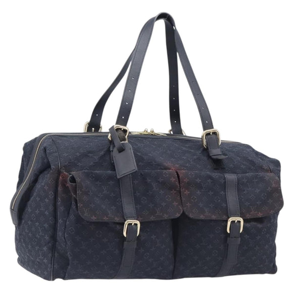 LOUIS VUITTON Monogram Mini Louise Boston Bag TST Blue M42321 LV Auth fm5477