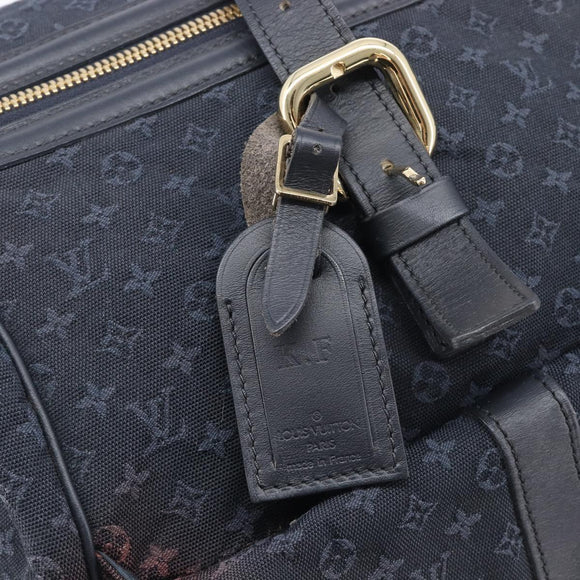 LOUIS VUITTON Monogram Mini Louise Boston Bag TST Blue M42321 LV Auth fm5477