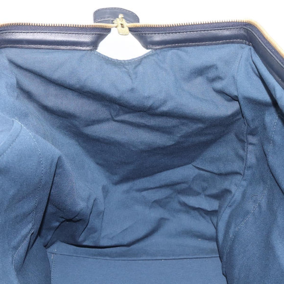 LOUIS VUITTON Monogram Mini Louise Boston Bag TST Blue M42321 LV Auth fm5477
