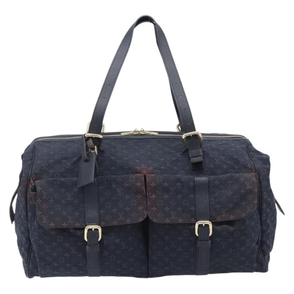 LOUIS VUITTON Monogram Mini Louise Boston Bag TST Blue M42321 LV Auth fm5477