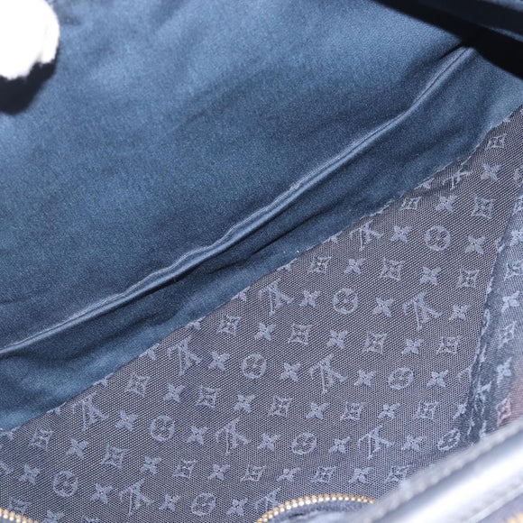 LOUIS VUITTON Monogram Mini Louise Boston Bag TST Blue M42321 LV Auth fm5477