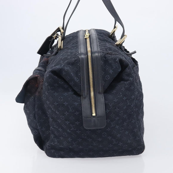 LOUIS VUITTON Monogram Mini Louise Boston Bag TST Blue M42321 LV Auth fm5477