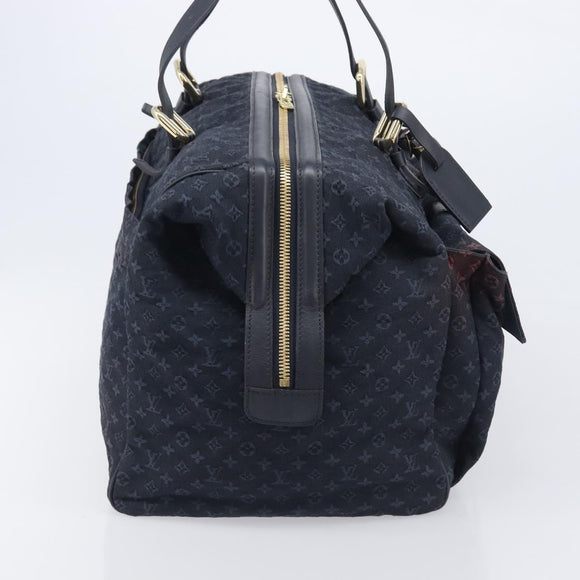 LOUIS VUITTON Monogram Mini Louise Boston Bag TST Blue M42321 LV Auth fm5477