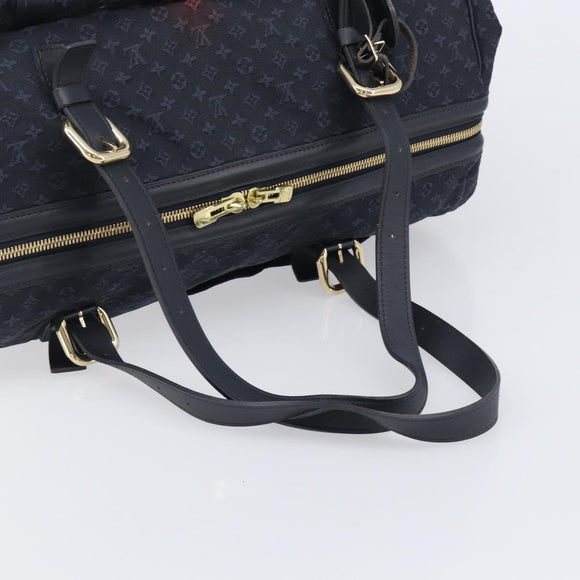 LOUIS VUITTON Monogram Mini Louise Boston Bag TST Blue M42321 LV Auth fm5477