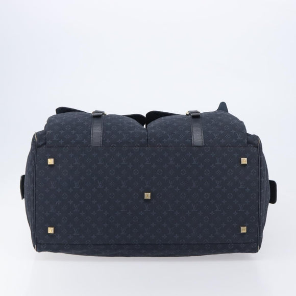 LOUIS VUITTON Monogram Mini Louise Boston Bag TST Blue M42321 LV Auth fm5477