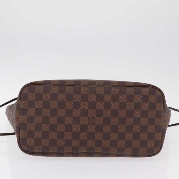 LOUIS VUITTON Damier Ebene Neverfull MM Tote Bag N51105 LV Auth fm5481V