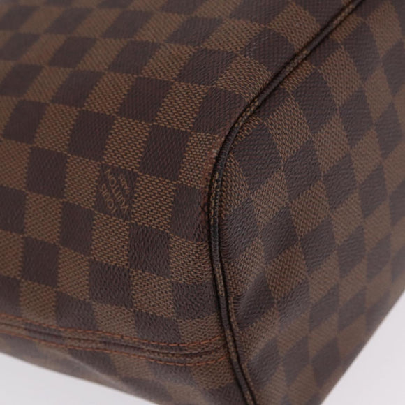 LOUIS VUITTON Damier Ebene Neverfull MM Tote Bag N51105 LV Auth fm5481V