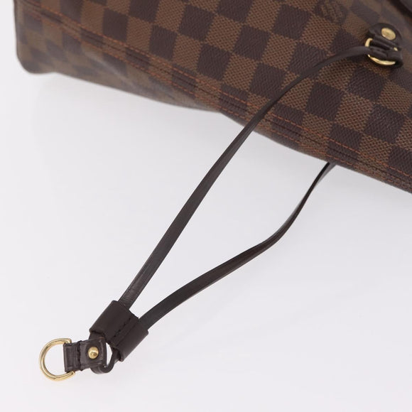 LOUIS VUITTON Damier Ebene Neverfull MM Tote Bag N51105 LV Auth fm5481V