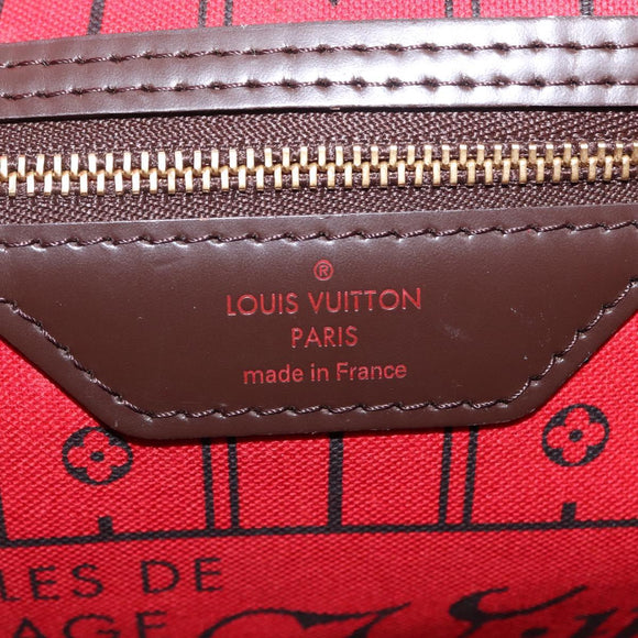 LOUIS VUITTON Damier Ebene Neverfull MM Tote Bag N51105 LV Auth fm5481V