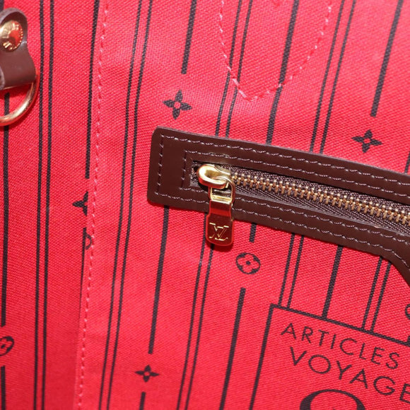 LOUIS VUITTON Damier Ebene Neverfull MM Tote Bag N51105 LV Auth fm5481V