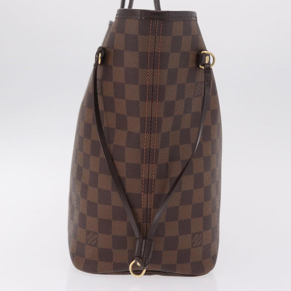 LOUIS VUITTON Damier Ebene Neverfull MM Tote Bag N51105 LV Auth fm5481V