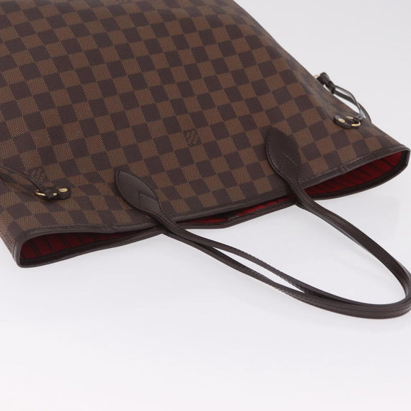 LOUIS VUITTON Damier Ebene Neverfull MM Tote Bag N51105 LV Auth fm5481V