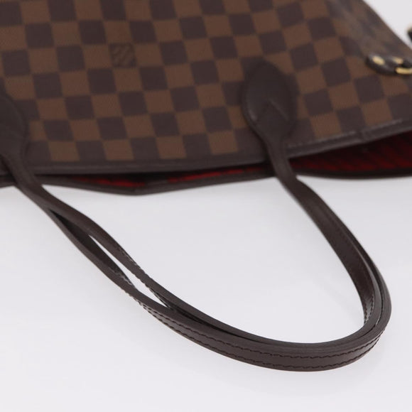 LOUIS VUITTON Damier Ebene Neverfull MM Tote Bag N51105 LV Auth fm5481V