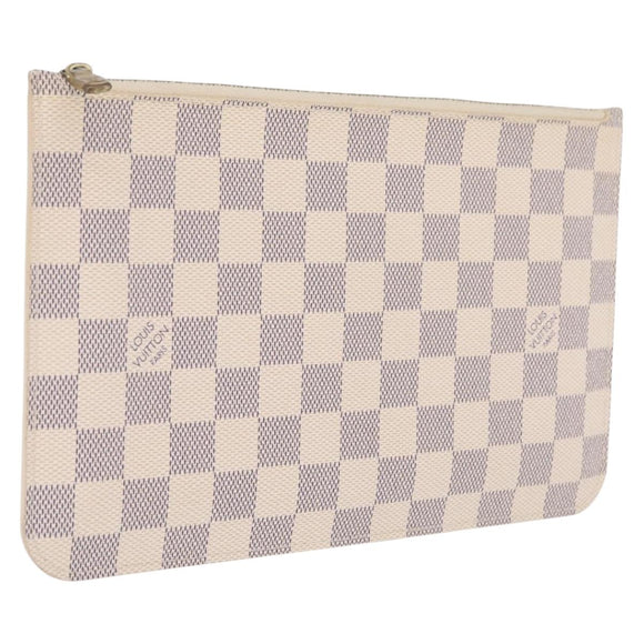 LOUIS VUITTON Damier Azur Neverfull MM Pouch LV Auth fm5484